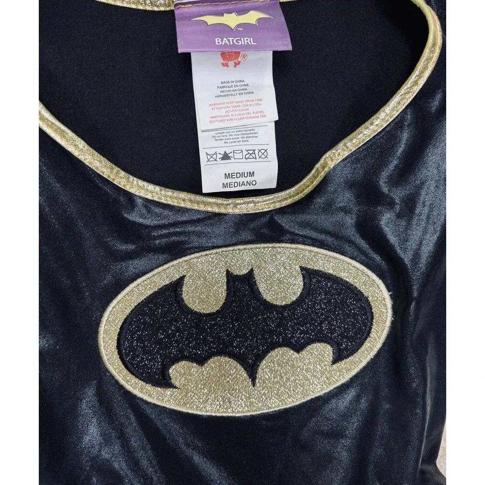 Rubie's Batgirl Girls Costume Dress Black Gold Youth Medium